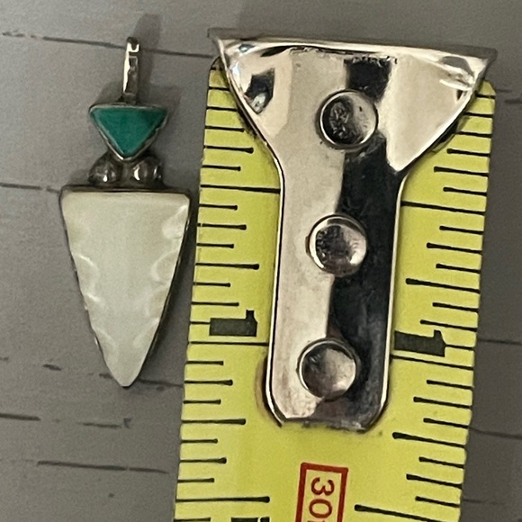 Sterling/turquoise/ mother of pearl/pendant - Picture 6 of 6